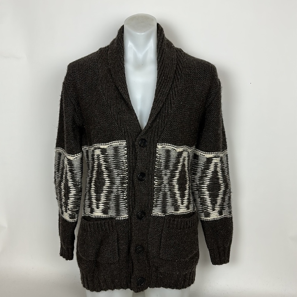 Band Of Outsiders Men’s wool blend Sawl neck heavyweight Cardigan men’s size 1